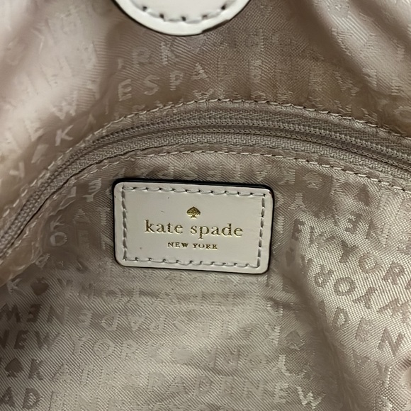 Kate Spade A La Vita Ostrich Halsey Tote Bag Sidewalk Off White Large - Picture 13 of 16